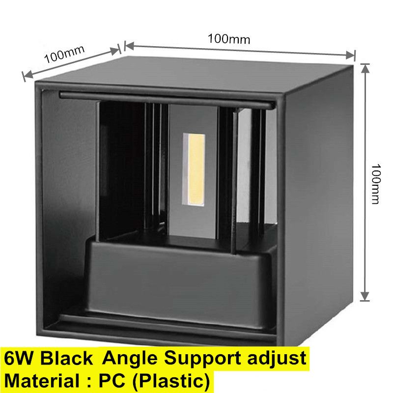 6W czarny ciepły biały (2700-3500k)