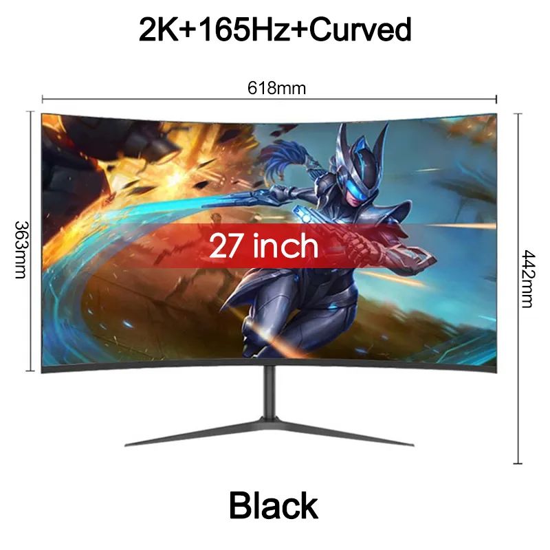 2K165Hz gebogenes Schwarz