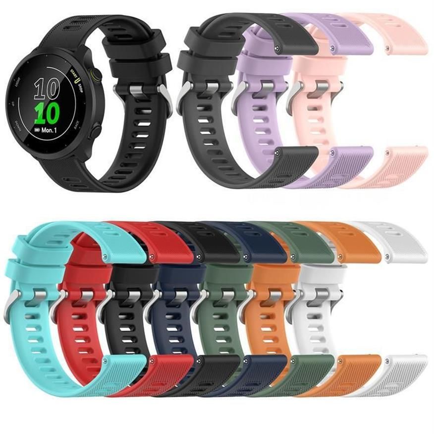 Silicone Strap For Garmin Forerunner 158 55 245 245M 645