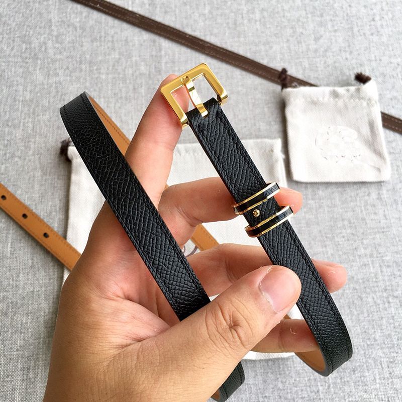 1# 1.5cm gold buckle Black belt