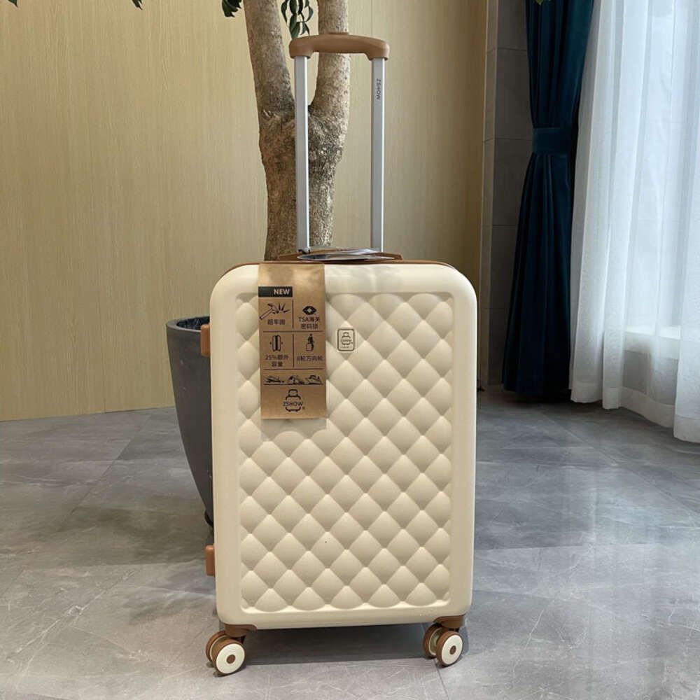 white luggage