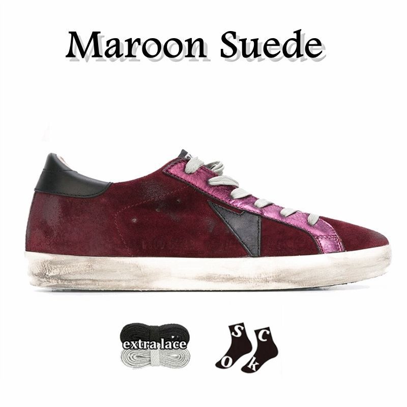 A51 Maroon Suede With Black Leather Star