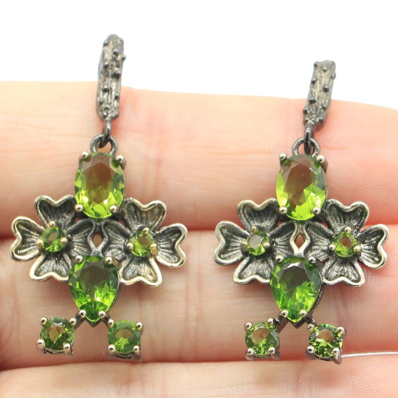 boucles d'oreilles peridot