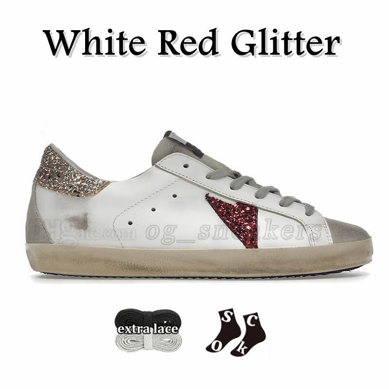 A37 White Red Glitter