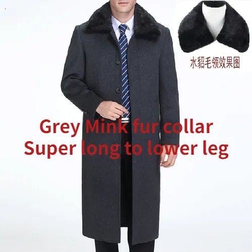 grey mink fur collar
