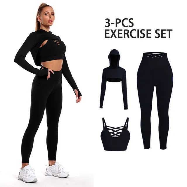 black yoga set-3pc