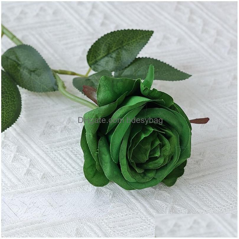 Deep Green Rose-6pcs