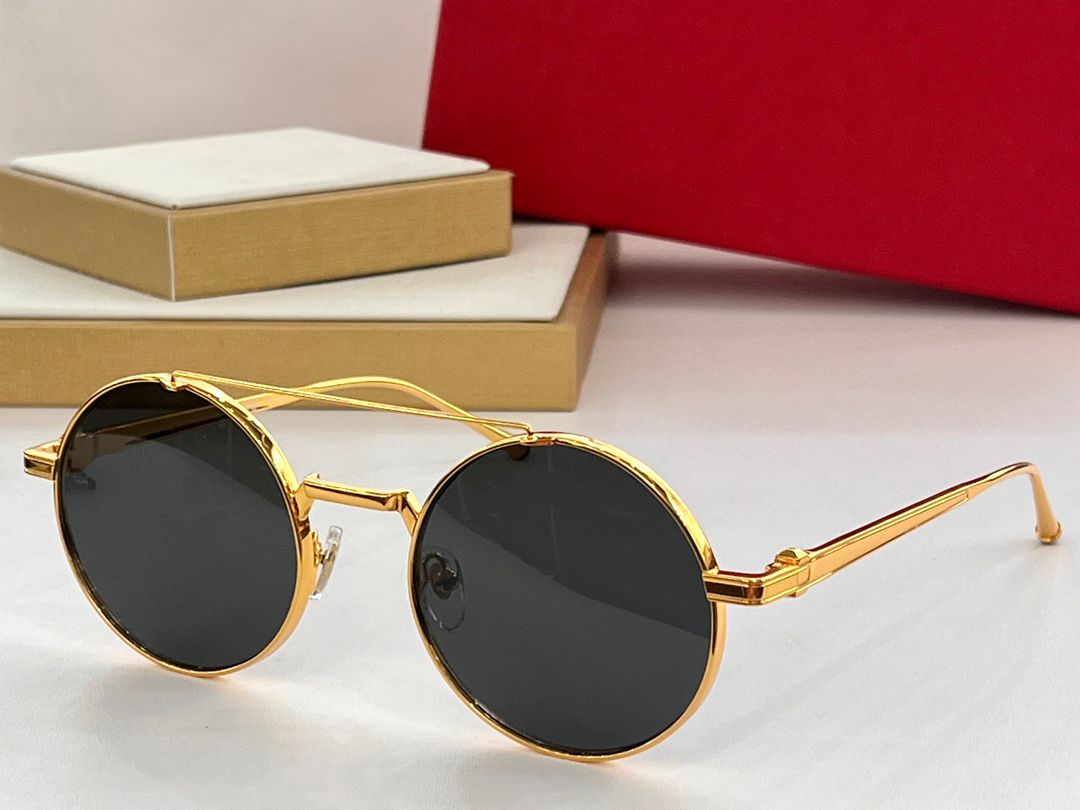 gold frame grey lens