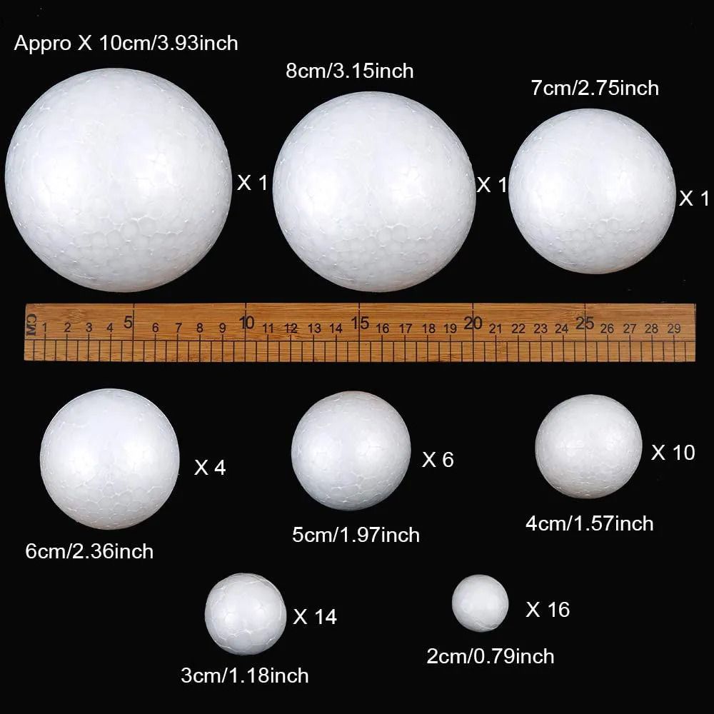 6 Pack Foam Balls for Crafts, 4-Inch Round White Polystyrene 4inch