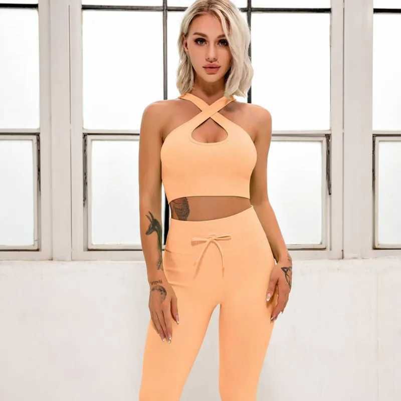 orange yoga set-3