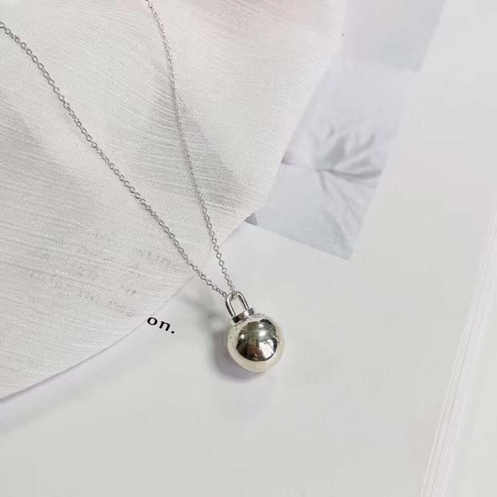 Round Ball Necklace Platinum-Ordinary