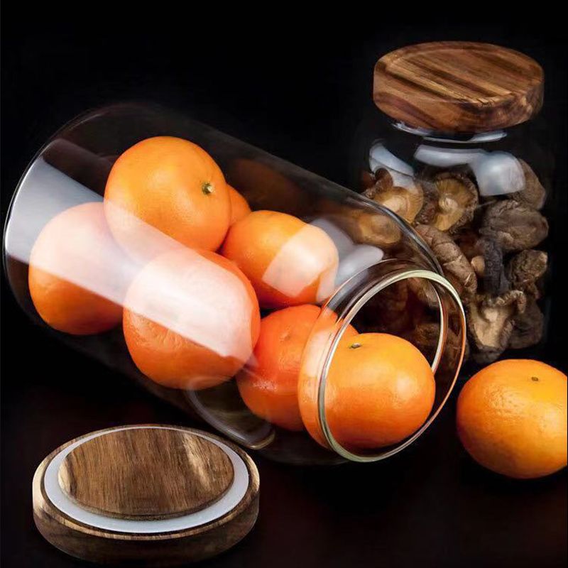 Big Capacity Glass Jar, High Borosilicate Glass Canister, Sealed Glass  Container With Acacia Wood Lid,Seasoning Spaghetti Food Storage Tank From  Highendglassware, $467.94