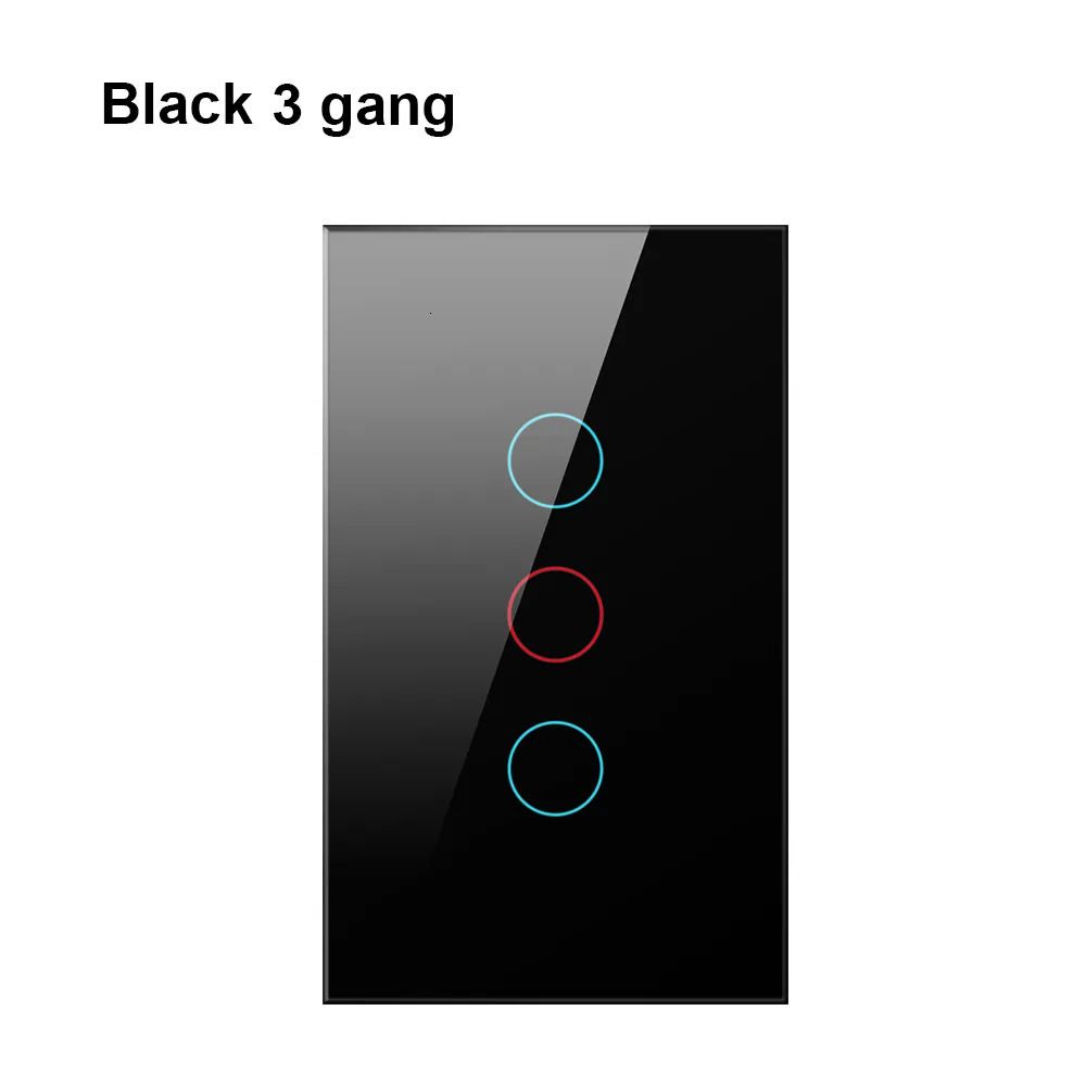 US wifi 3gang balck