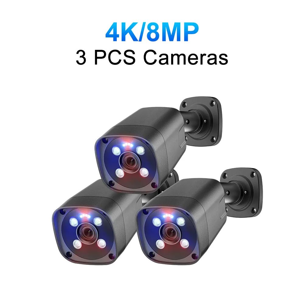 3-delige 4K 8MP-camera