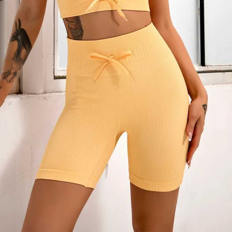 yellow yoga shorts