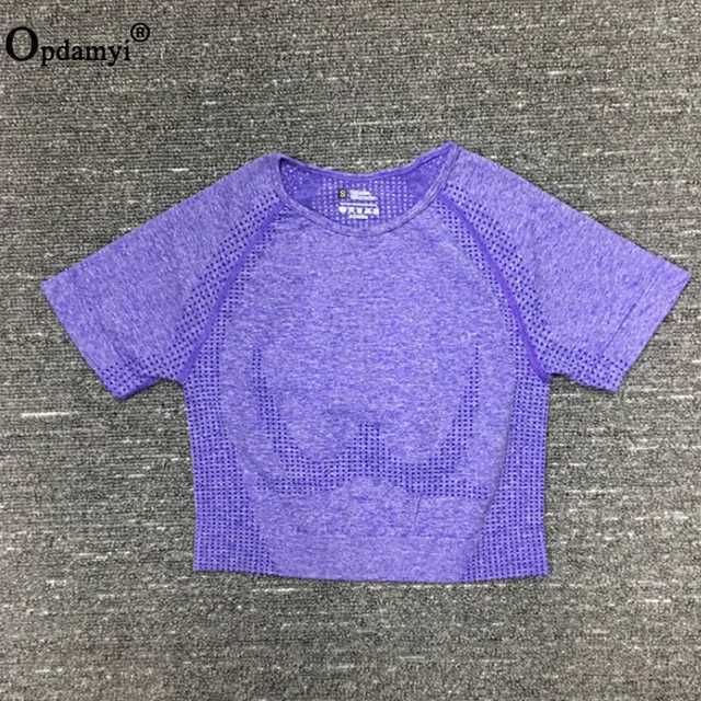 purple short sleeve