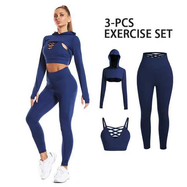 blue yoga set-3pc