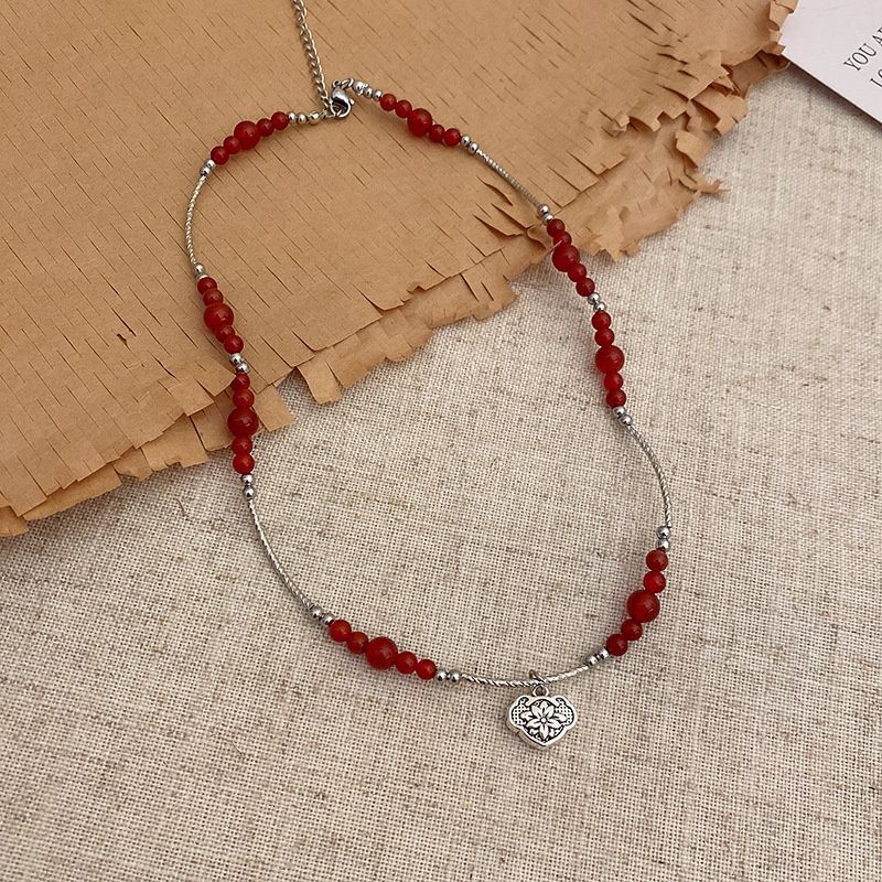 China 5 Necklace - Red