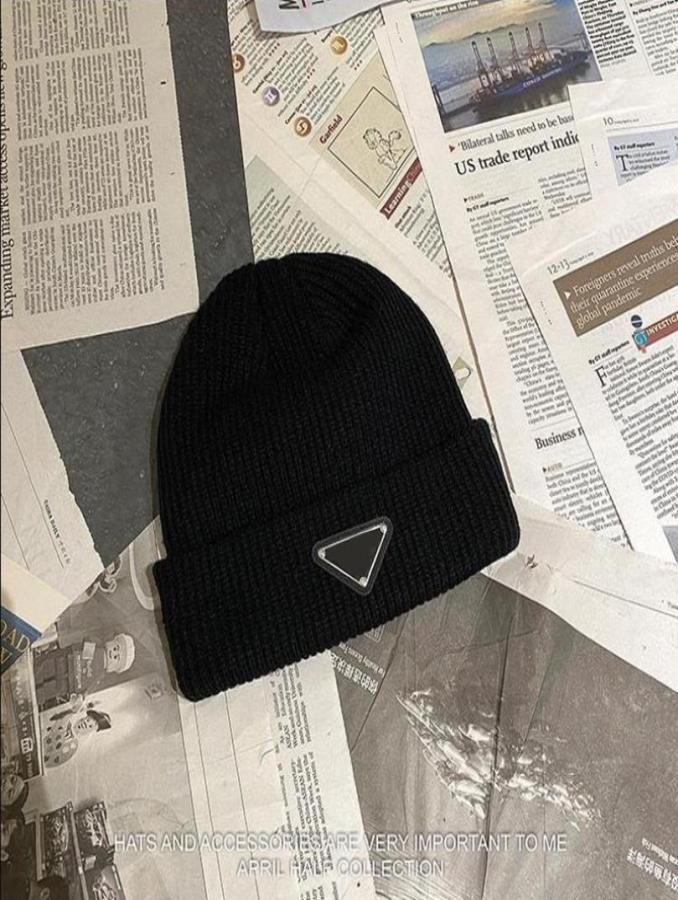 Fashionable Knitted Knitted Beanie Hat For Men Classic Triangle Letter  Print From Diornecklace88, $6.71