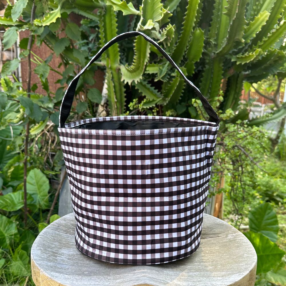 Gingham preto