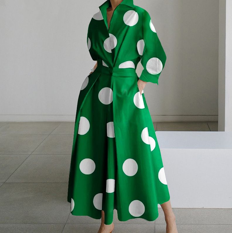 Green white dots