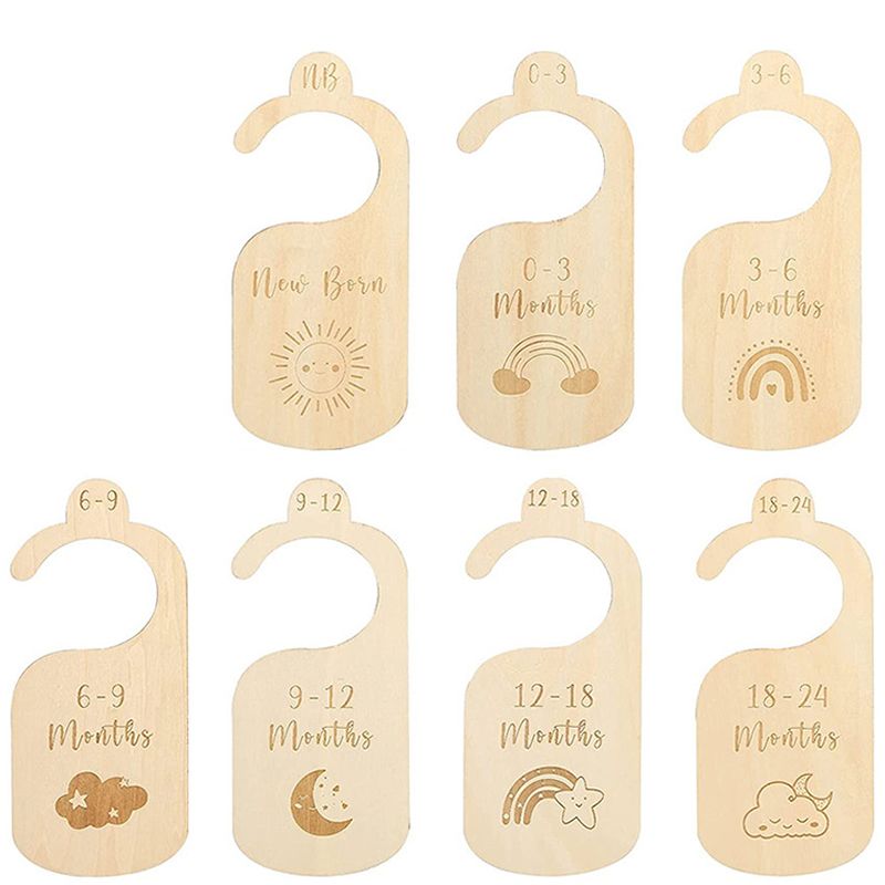 Étiquettes de rangement en bois décor de pépinière pour enfant