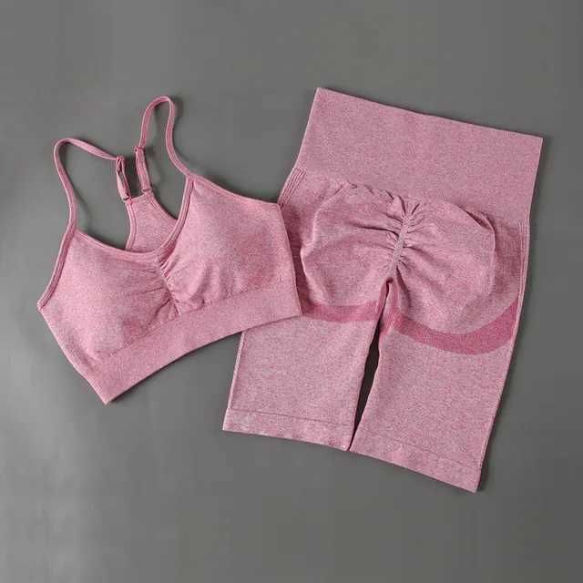 pink shorts set