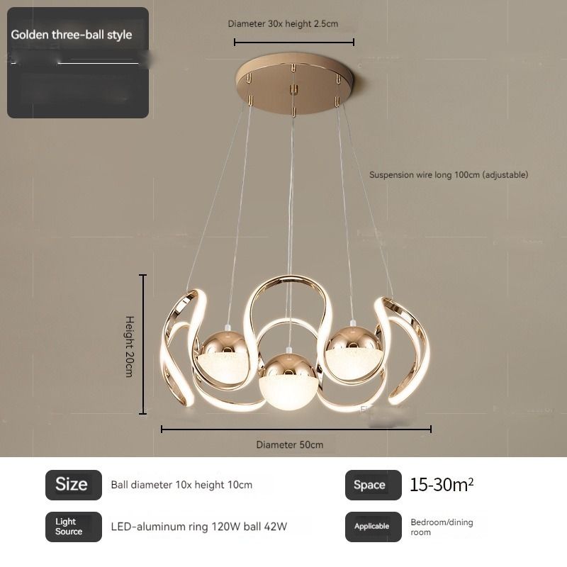 Dimmable Gold 3 Ball