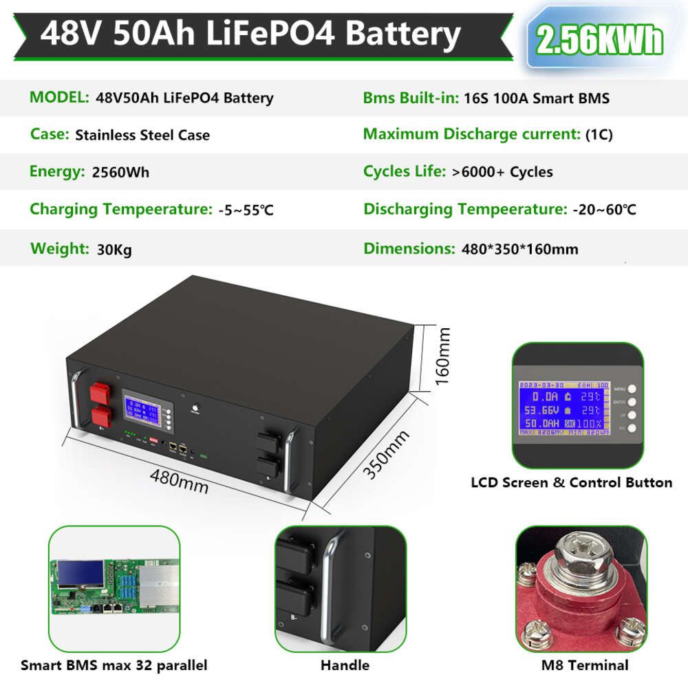 48V 50AH 2560WH