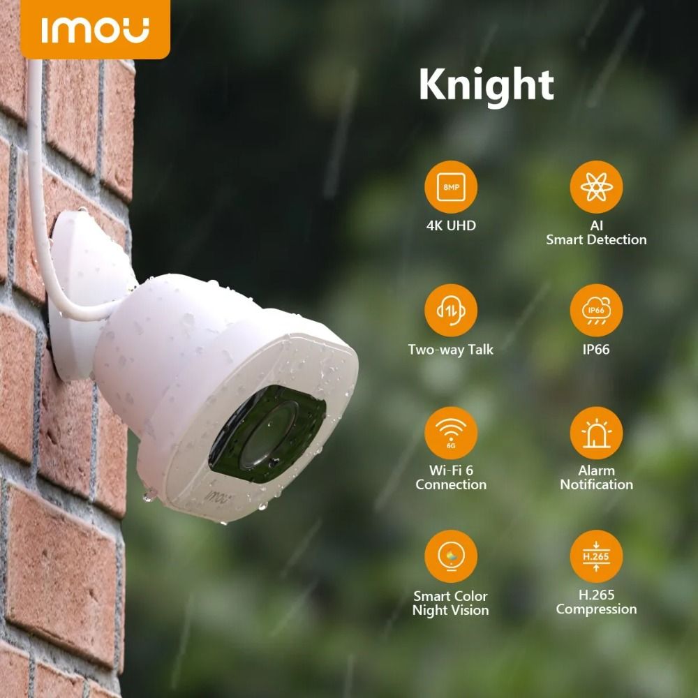 Imou 4K Outdoor Spotlight Camera, WiFi Security Cam 8MP with Color Night  Vision, 2-Way Talk, AI-Powered Person/Vehicle/Pet Detection, Siren & Light