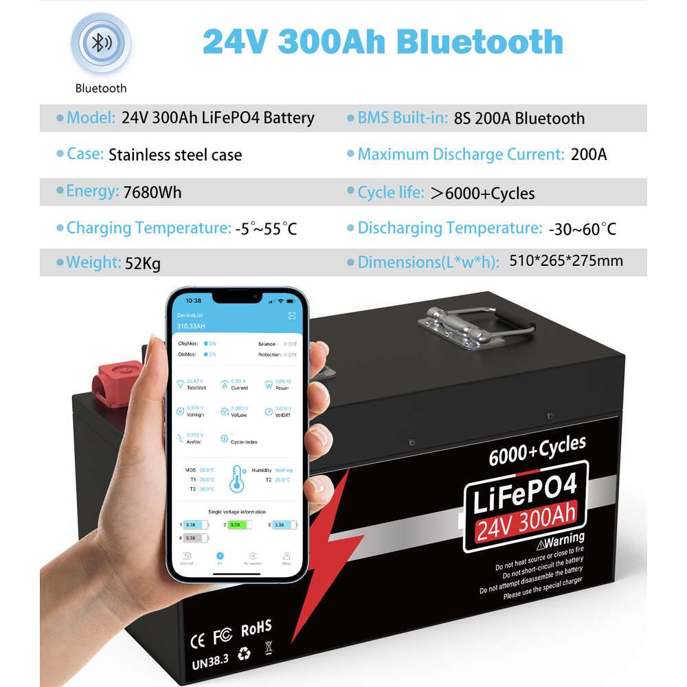 24V 300AH Bluetooth