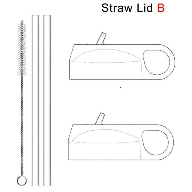 2pcs Straw Lid b-18oz with Spout Lid