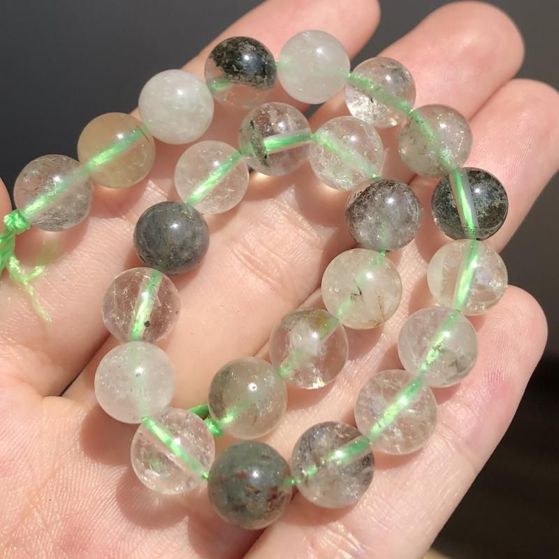 6mm about 30pcs Green Ghost Quartz