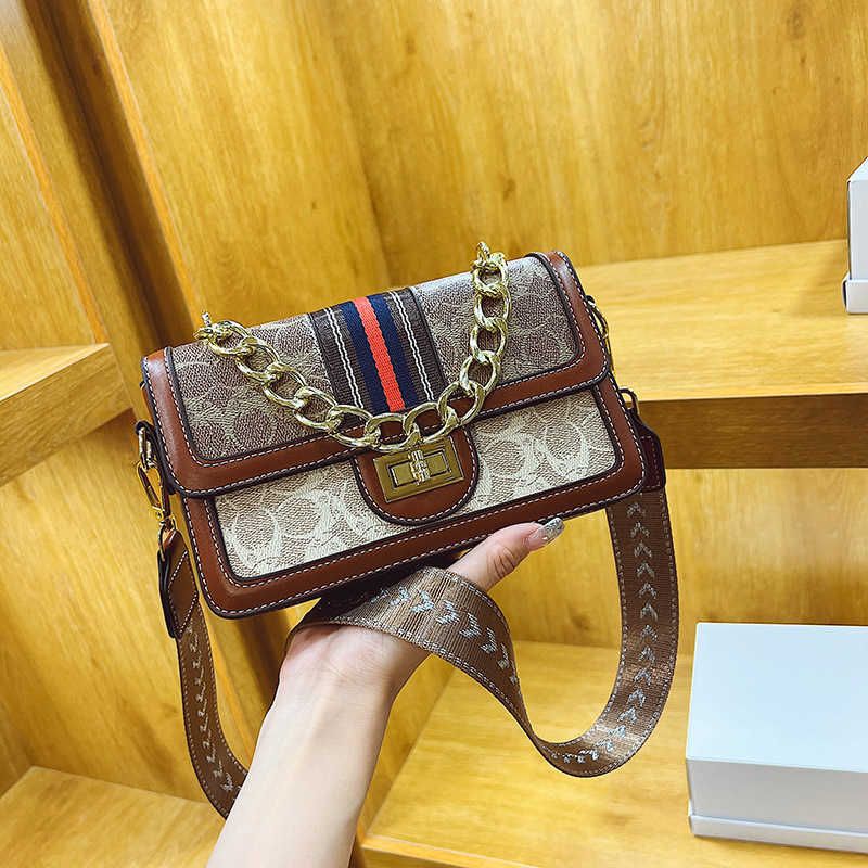 Fashion Bag Female New Style Pressed Lattice Small Square Bag Wide Shoulder  Strap Single Shoulder Messenger Bag Mini Acrylic Chain Bag From Wsw_bag,  $46.46