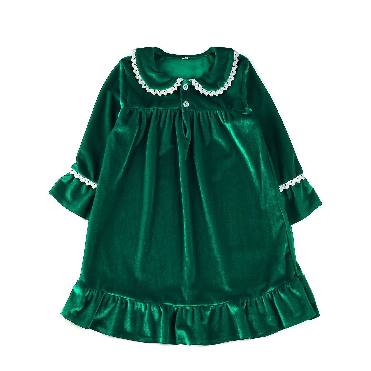 Зеленое ночное платье