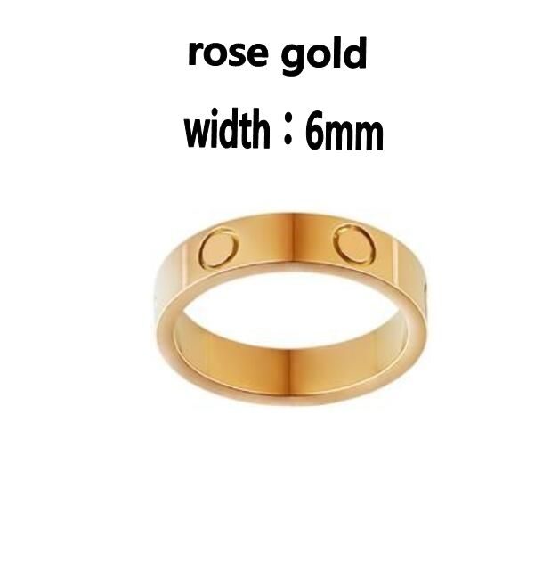 Colore oro rosa senza diamante da 6 mm