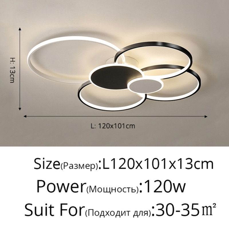 따뜻한 흰색 원격 검은 색 120cm 120w