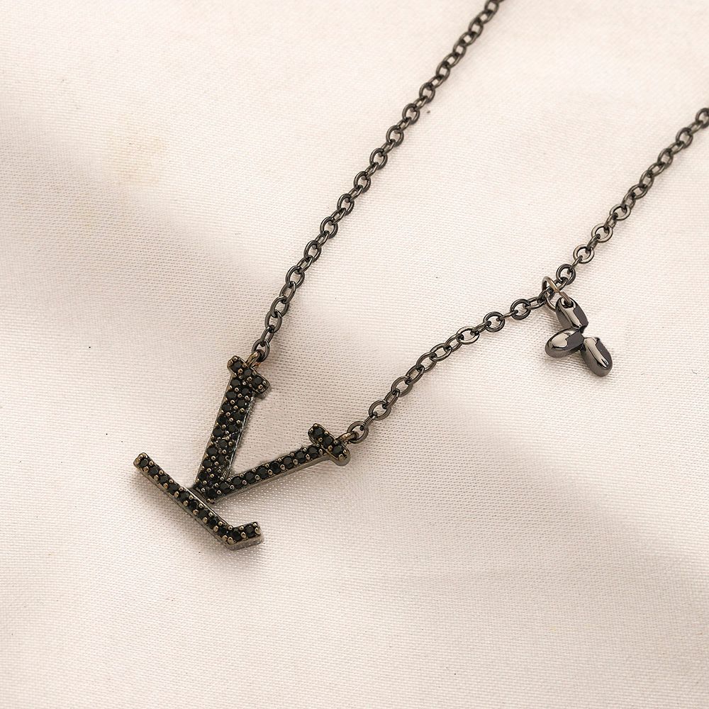 Gun black necklace