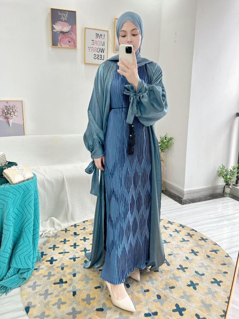 Ensemble abaya gris S