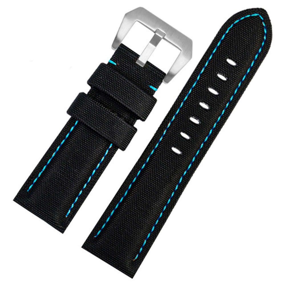 22mm-BlackBlue-Steel Buckle