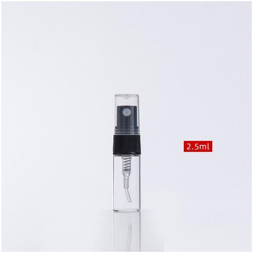 2,5 ml de tampa clara de spray preto transparente