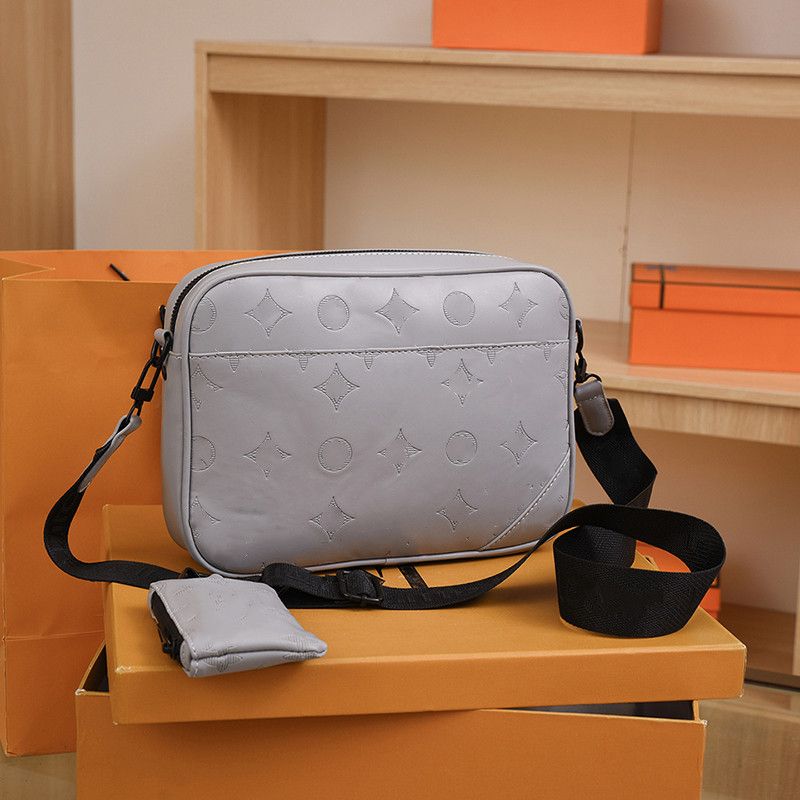 Handbags Men Leather TRIO Messenger Bags Luxury Shoulder Bag Make