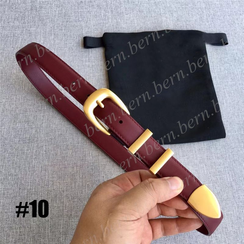 #10 Matte Gold Buckle-Wine Red