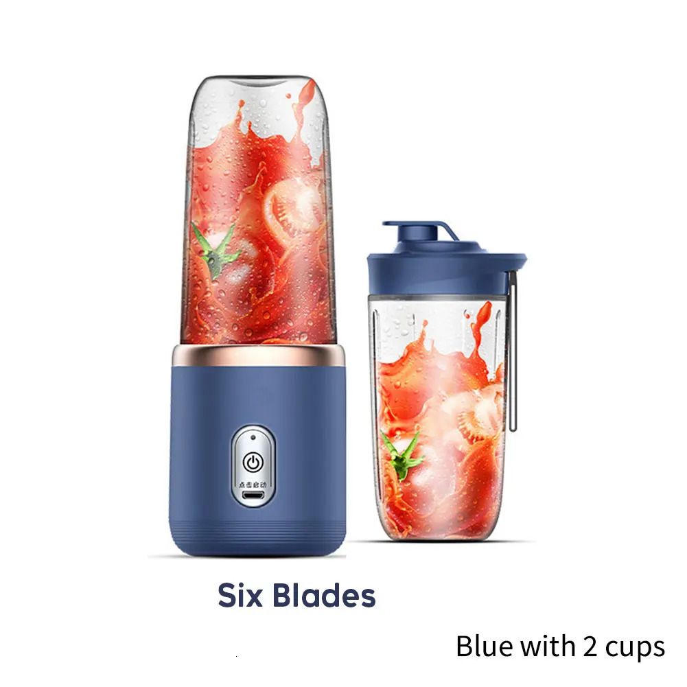 6 Blades-blauw 2cups