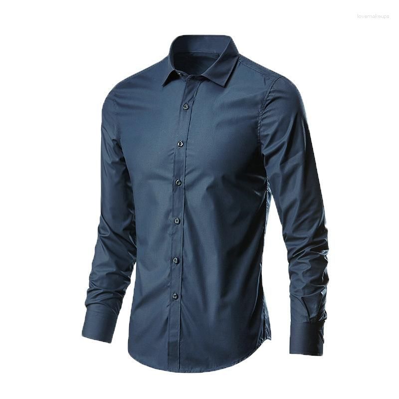 Chemise longue bleu marine