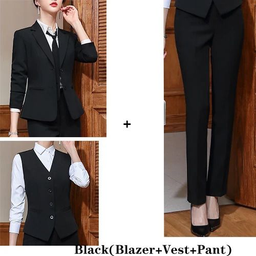 black 3 pieces suit