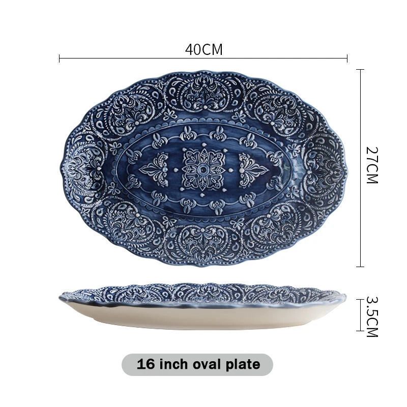 16 Inch Oval Plate