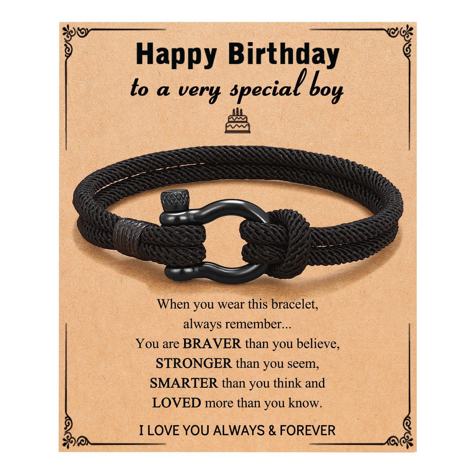 Black+Happy Birthday Card