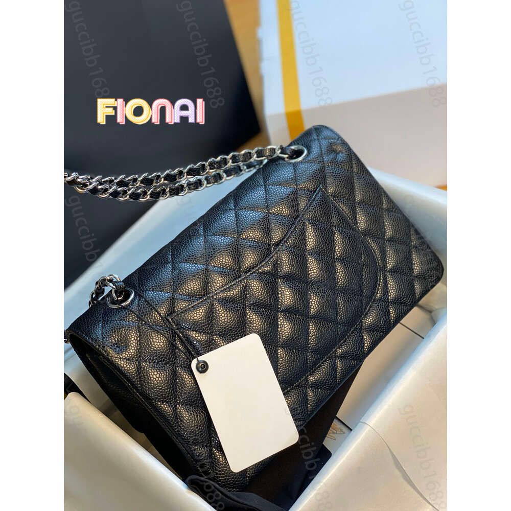 10A Mirror Quality Classic Quilted Double Flap Bag 25cm Medium Top Tier  Genuine Leather Bags Caviar Lambskin Black Purses Shoulder Chain Box Bag  Designer Handbag RRW From Fionai, $33.81