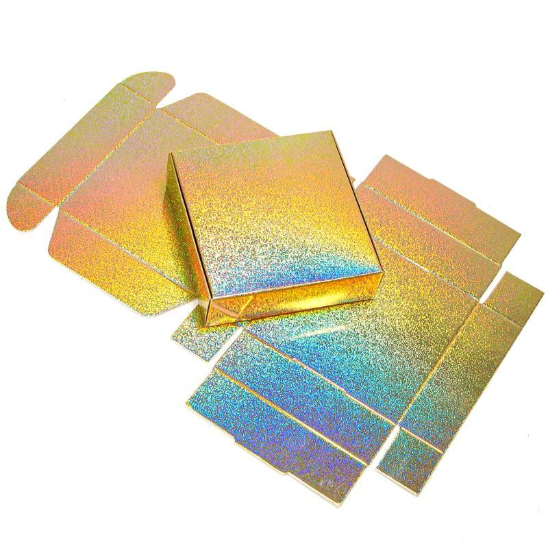 10pcs 5,5x5,5x2,5cm ouro. laser de areia